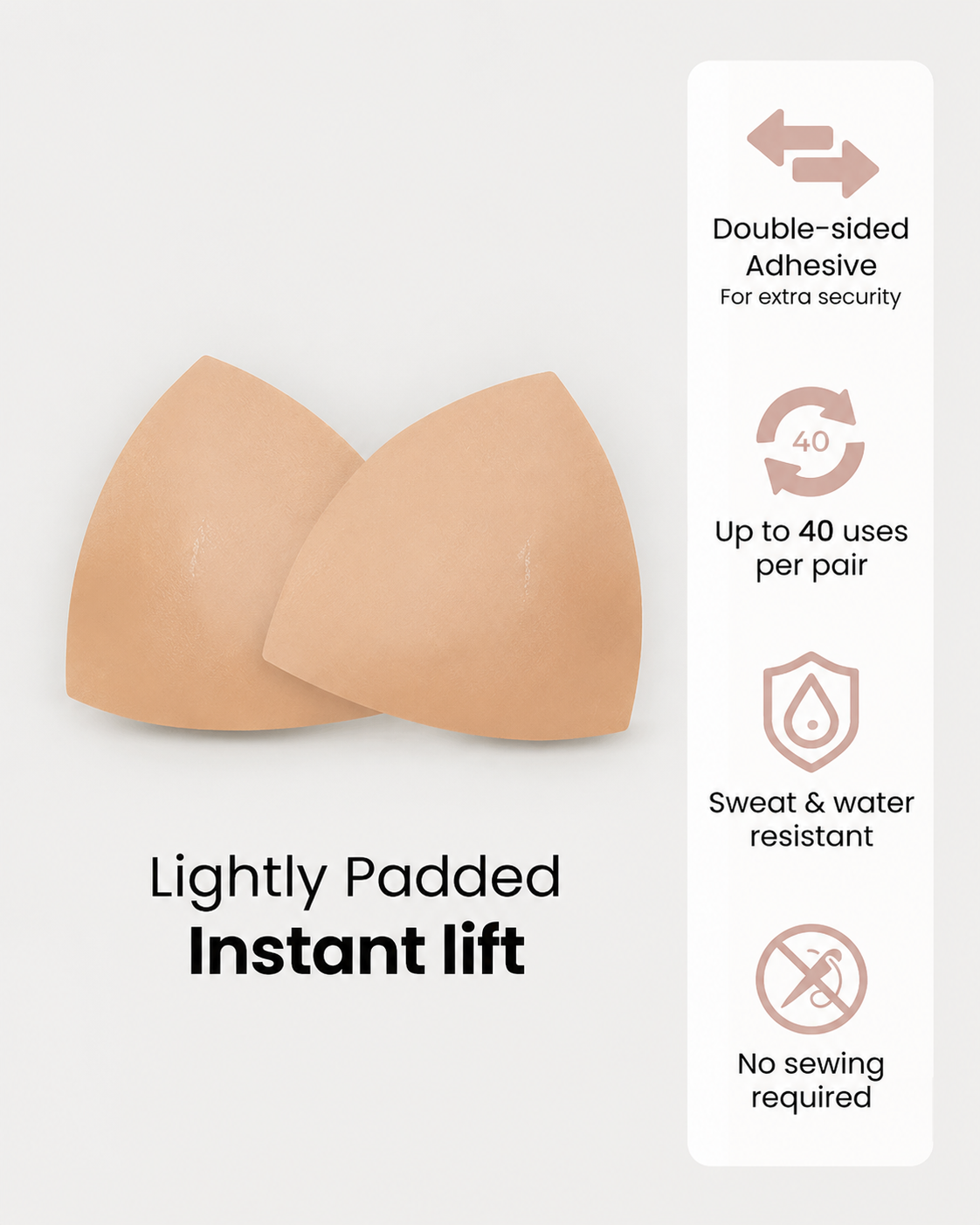 Double-Sided Adhesive Invisible Lift Inserts (2 Pairs)