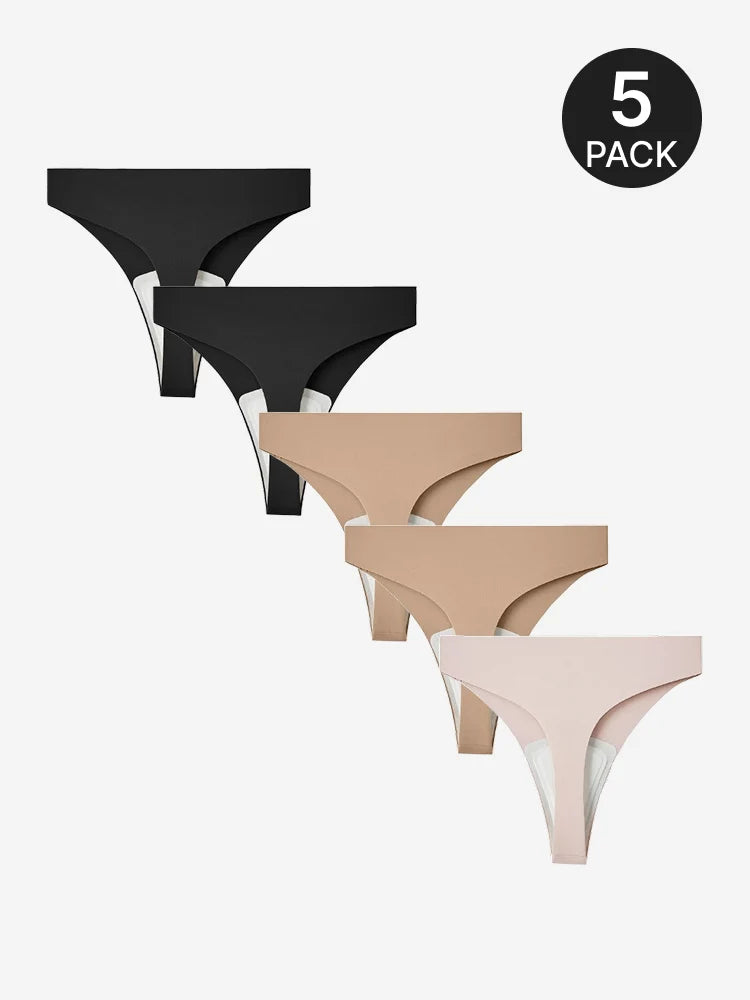 Seamless Camel Toe Cover Thong（5 Pack）