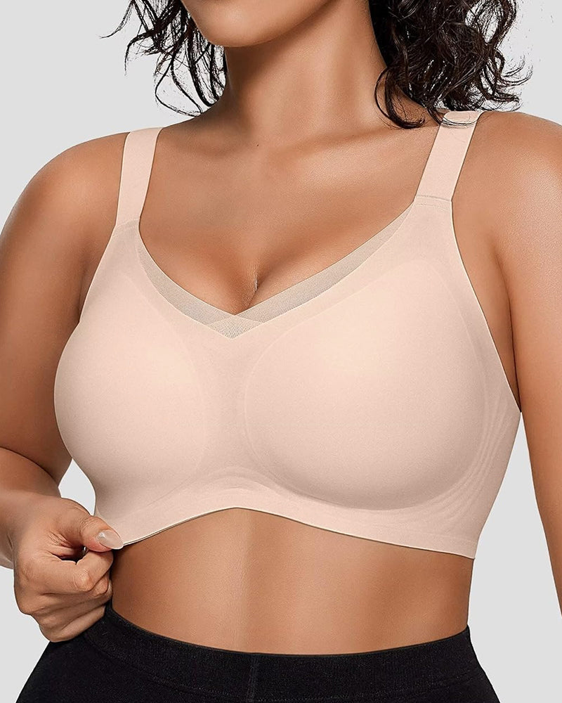 Smoothing Full Coverage Mesh Wireless Bra