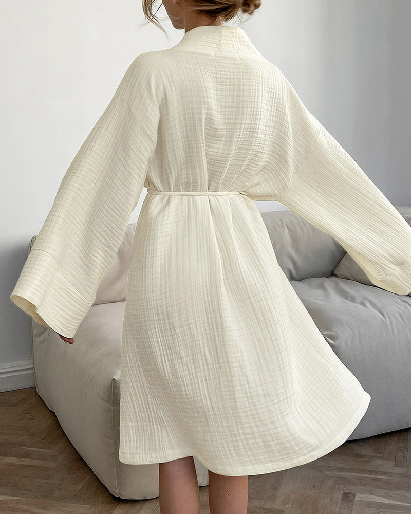 The Cloud Cotton Muslin Robe Relaxed Fit Loungewear