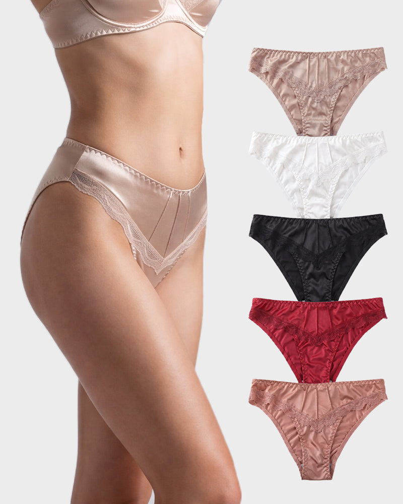 Silky Lace Seamless Bikini Underwear (5 pack)